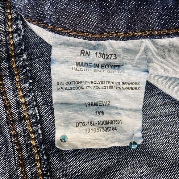 Lee Riders Women’s Midrise Capri Jeans Dark Wash Stretch Denim Casual 34x21 - Picture 5 of 11